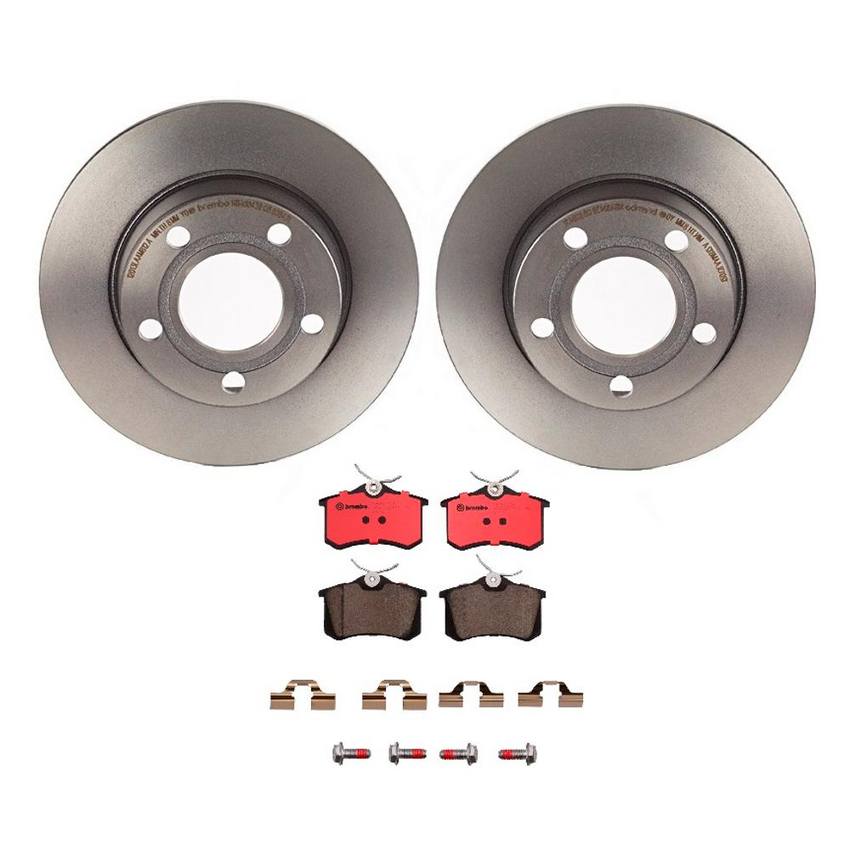 Audi Brembo Brake Kit - Pads and Rotors Rear (255mm) (Ceramic) 8E0698451L - Brembo 1535556KIT